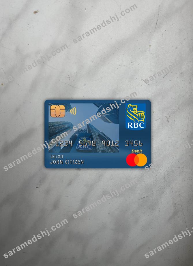 Canada Royal bank (RBC) master debit card photolook front